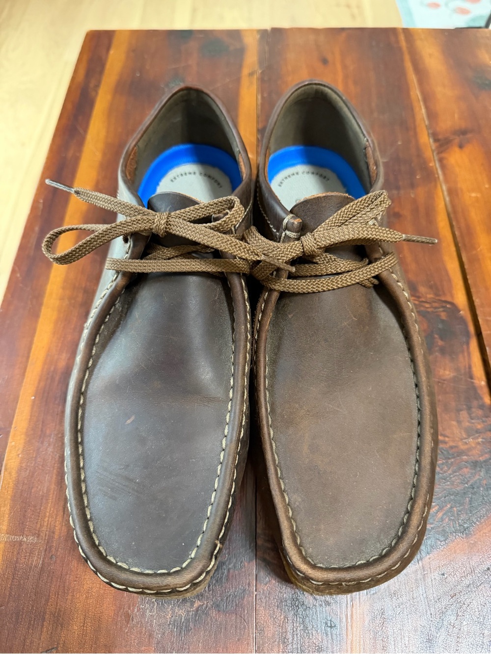 Clarks men’s Brown Leather Shoes with Lace-Up Detail